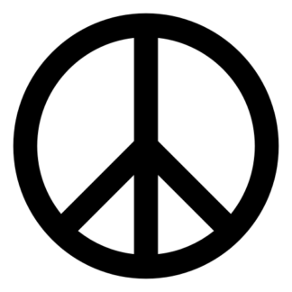 Peace Sign Decal (Black)